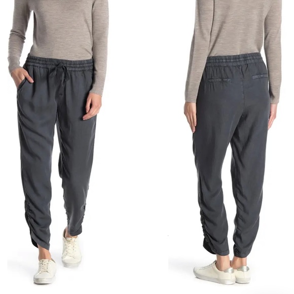 Caslon Pants - Tencel Ruched Ankle Crop Pants